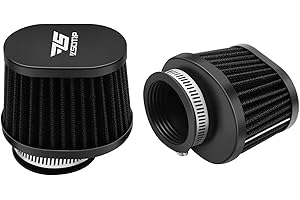 ZSDTRP 2PCS Motorcycle Air Filter Universal 42MM Replacement Filter Dirt Bike High Performance Air Filters Fit Motocross Carburetor Cleaner for Pit Bike Scooter Moped ATV (Black)