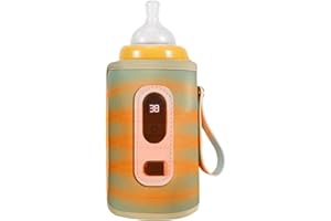 HUDHOWKS scaldabiberon portatile per neonati, scaldabiberon portatile USB, scaldabiberon per auto, scaldabiberon, borsa da viaggio, scaldabiberon a casa o in viaggio