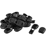 sourcing map 20 Stück Kordelstopper Kordelklemme Klipp-Verschluss Nur für RV-Züge Schlüsselband 5.2mmx4.7mm Kunststoff