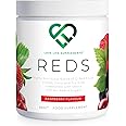 Reds (Red Fruit Drink) - 260g Tub / 30 Servings - Natural Raspberry Flavour with Stevia - Manufactured in The UK - Love Life Supplements - Live Healthy, Love Life.