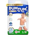 Bumtum Baby Diaper Pants, Large Size, 56 Count, Double Layer Leakage Protection Infused With Aloe Vera, Cottony Soft High Absorb Technology (Pack of 1)