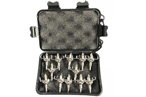 e5e10 Judo Arrow Head Broadheads 100 Grain Paw Points 4mm Screw for Hunting Tip + 1 pcs Black Broadhead Case Plastic Portable Case for Arrowheads