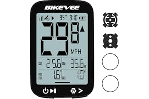 Bikevee Bike Speedometer GPS Bike Computer 2.4 Inch Wireless IPX7 Auto Start/Stop 28H Battery Road MTB