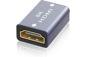 VCELINK Adaptador HDMI 8K Hembra a Hembra 2.1, Empalme HDMI Chapado en Oro Soporte 8K @60Hz 4K 2K 1080P UHD para Computadora Portátil,PC,Monitor, 1 Unidad