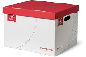 Morgan's Direct Large Archive Storage Boxes With Lids - Cardboard Business Filing Moving - 387mm x 327mm x 275mm - Pack 10