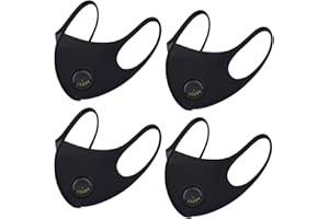 NUÜR Fabric Breathable Face Mask, with Ear Loops, Reusable, Soft, Washable, Durable for Everyday Public Use, Black