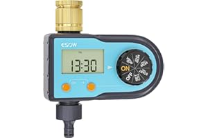 ESOW Sprinkler Timer with 3 Watering Programs Per Day, Programmable Automatic/Manual Irrigation System, Water Timer for Garden Hose Faucet, for Week Cycle Mode or Day Cycle Mode Outdoor Lawn Watering