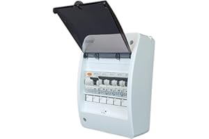 RoadEu - Boîte à Disjoncteurs - Tableau Électrique Équipé d’un Interrupteur Différentiel type A/AC et de Disjoncteurs Phase + Neutre L1+N, 3x 16A 1x 10A "C". Répartiteur de Courant 230V