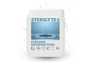 STERILYTE Surface Disinfectant 5L - Sustainable, Alcohol-Free, Highly Effective Against Viruses, Bacteria & Fungi, Disinfectant for Surfaces Versatile (Halal & Kosher) - Made in Germany