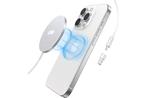 EXW Chargeur sans Fil pour iphone 15W,Rapide Chargeur Mag-Safe,magnétique Chargeur sans Fil,Chargeur Induction Compatible avec iPhone 16/15/14/13/12/11/AirPods 2/3/pro(Blanc)