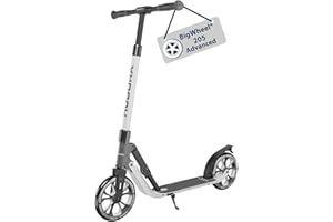HUDORA BigWheel 205 Advanced Scooter - Patinete de Aluminio cómodo para hasta 100 kg - Patinete Plegable y Ajustable en Altura - Scooter para niños/Adolescentes y Adultos