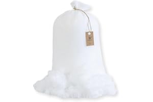 LOOLAY Füllwatte 1kg – Antiallergische Füllung für Amigurumi, Kissen, Kuscheltiere, Spielzeug, Decken und Tierbetten – Oeko-Tex Zertifikat, Elastisch und Atmungsaktiv