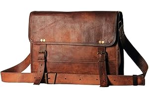 Alaska Exports Sac à bandoulière vintage en cuir véritable pour ordinateur portable 40,6 et 45,7 cm