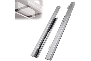 WingFly Glissières de Tiroir Extension Complète, Montage sur Panneau Glissiere pour tiroir Système de rails Soft-Close glissiere pour tiroir charge lourdes, 1 Paire (50cm)