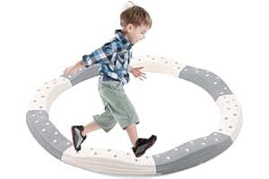 ARK MIIDO Kids Stepping Stones 8 Pcs Anti-skidding Balance Beams with Non-slip Texture Balance Blocks for Indoor & Outdoor Kids Fitness Equipment Promotes Balance Coordination and Strength