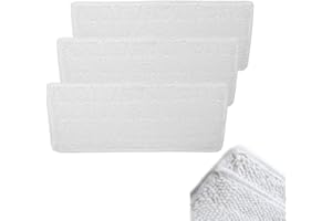 GIGIIS Waschbare Ersatzbezüge für Vileda Dampfreiniger Steam XXL 3 Stück Weiß Mikrofaser Ersatz Mop Pads mit Klett für Vileda Steam PLUS XXL Dampfreiniger Wiederverwendbar