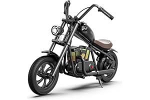 HYPER GOGO Challenger 12 Plus Motocross Électrique pour Enfants, Moto Électrique avec umière ambiante colorée, Musique, Brouillard simulé, Vitesse maximale de 16 km/h, jusqu'à 60 Minutes