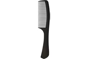 Tongtletech Professional Black Carbon Fibre Hair Comb - Detangling, Heat Resistant, Anti-static Handgrip for Long, Wet or Curly Hair