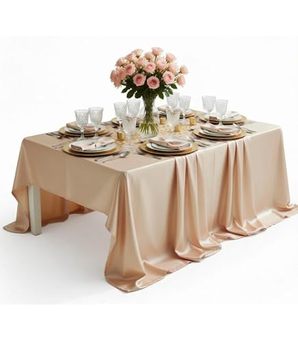 Tovaglia Rettangolare In Poliestere 152x274 Cm - Decorazione Da Tavolo Per Interni Ed Esterni - Stampa Elegante Per Cene, Matrimoni E Feste - Antimacchia E Facile Da Pulire
