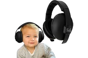 FRIDAY 7CARE Friday Baby Ear Protection (02+ Years) Comfortable Adjustable Noise Cancelling Muffs for Infants & Newborns - Headphones Noise Reduction for Airplanes Fireworks Concert Black