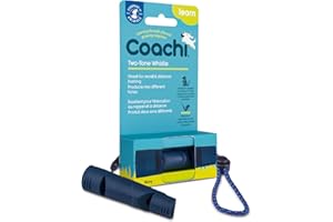 Coachi Two Tone Whistle, addestrare due cani, comandi diversi, materiale resistente, cordino riflettente regolabile, tradizionale, addestramento al richiamo di cani e cuccioli, leggero e compatto