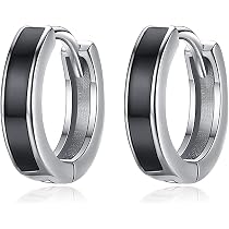 ORAZIO 925 Sterling Silber Creolen Ohrringe - Unisex, Minimalistisch, Für Herren & Damen