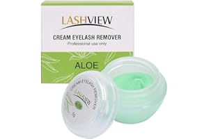 LASHVIEW Eyelash Extension Remover Cream, Light Aloe Flavor Eyelash Adhesive Remover, Professional Eyelash Extensions Remover for Salon,5g