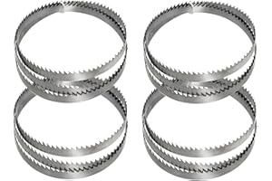 SANKUAI Juego de 4pcs, Hojas De Sierra De Cinta 1140x13x0.6mm de Metal 10/14 dientes Bimetálico M42