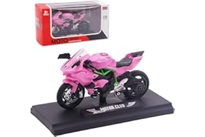 FCXVXCL Motorbike Toys,Alloy Motorcycle Model Retro Motorcycles Toy Collection Hobby Gift Racing Model Decoration - Pink