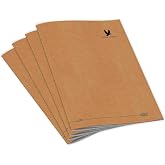 Wings Journal 4&rsquo;l&uuml; Kareli Tel Dikişli Defter Seti &ndash; Kraft Kapak, Hafif Holme Kağıt, A5 &ndash; toplam 384 Sayfa