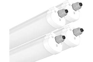 LED-Luchs 4er-Pack LED Feuchtraumleuchte 60cm - neutralweiß (4000K) - 2160 Lumen - 18W - IP65 - wasserdichte Leuchte für Feuchtraum, Lampe, Wannenleuchte, Kellerleuchte, Werkstattleuchte, Tube