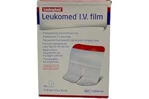 BSN Medical 72390-00 Leukomed IV Transparent Film Dressing, 5.8cm x 8cm, Pack of 50