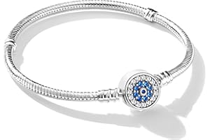 Jokmeo 925 Sterling Silver Snake Chain Charm Bracelet for Pandora Bracelets Charms Bead Silver Bracelet for Women Girls Gift