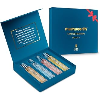 Mamaearth Perfume Gift Set for Men & Women | Made Safe Approved | Travel-Friendly Pack | Premium & Long-Lasting Fragrances | Blend of Exotic Ingredients | Premium Gift Pack | 15 ml x 4