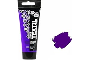 Krevo Art Colori per tessuti, lavabili in lavatrice, colore viola scuro, vernice acrilica, base ad acqua, tubetto da 60 ml, colore per tessuti, lavabile in lavatrice, per il fissaggio, coprente per