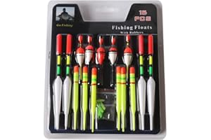 ZEKANXX 15Pcs Fishing Tool Fishing Vertical Buoy Bobbers Fishing Float Fishing Tackle Basket Floaters Spinners Buoy Sea Floats