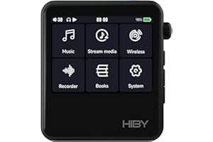 HiBy R2 gen 2 mp3 player with bluetooth and wifi/Tidal/Qobuz/internet radio/MQA/DSD/PCM/3.5mm jack Hi-Res audio player Black