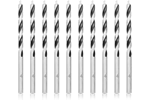 Brocas Madera, Meccion 4mm 10Pcs Professional Brad Point Brocas de Espiral para Madera