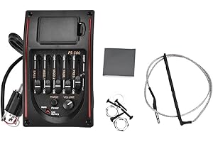 TBEST EQ PS 500 5 Band Equalizer Digital Guitar Preamp Piezo Tuner Pickup replacement for Acoustic Guitar