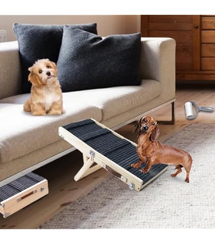 EFAN Pet Ramp Car Dog Ladder Heght Adjustable Wth Non-slp Carpet - View #11