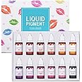 Ofanyia 12 Colors Liquid Pigment Set Lip Liquid Color DIY Lip Gloss and Lipstick Colorant Moisturizing Lip Liquid Color Kit