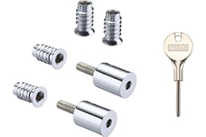 Fulton & Bray FB319 Quality Roller Sash Window Stop Restrictor for Child Safety and Security - Comes With Key Included (Polished Chrome)