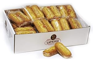 LAPASION - Magdalena largas envuelta caja 2kg | Bizcochitos | Bollería | Dulces | Dúo Pack Magdalenas| Desayuno | Meriendas | Sobaos