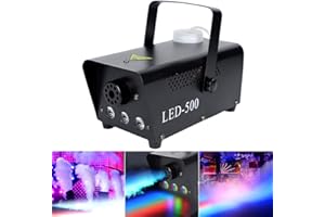 Kavolet 500 W ferngesteuerte Nebelmaschine mit LED-Lichtern, Nebelmaschine, Bunte Lichter, Bühnenausrüstung, Nebelmaschine für Bar-Partys, Private Räume, Hochzeiten, Halloween-Shows