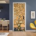 BANLV 3D Fiore Floreale PVC Adesivi per Porte autoadesivi Impermeabili Carta da Parati murale Decorazioni per la casa Adesivi per Porte da Camera da Letto