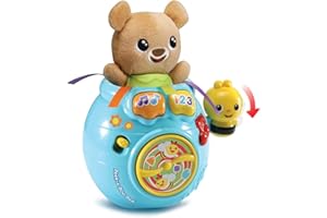 VTech Baby Peek-a-Boo Bear, Baby Interactive Cuddly Toy for Sensory Play, Baby Musical Toy with Sounds, Songs and Phrases, for Toddlers Aged 6 Months, 1, 2 and 3 Years, English Version