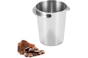 Juliyeh Caffè Portafilter, Tazza di ricezione in polvere di caffè, Distributore di caffè 51mm, Tazza di dosaggio del caffè in acciaio inossidabile Parte dell'alimentatore per macchina da caffè da 51mm