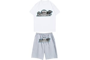 XYYYHTL Trapstar Shooter HombreTrapstar Tigre de Corta Verano Camiseta con Pantalón Corto con Logo Impreso Set Chándales Tigre de Calicó London Verano Chándal Trapstar Niño Chandal Trapstar Mujer
