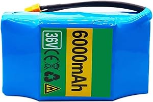 OMURGA Batterie 36V 6AH Lithium ION pour Vélo Électrique,Batterie De E-Bike 36V Batterie Haute Puissance E-Bike Vélo Électrique Chargeur pour 200W 350W 400W 500W 800W Moteu