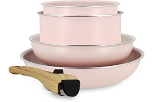 MENASTYL - Set de 5 pièces cuisson en aluminium recyclé rose - 6020603